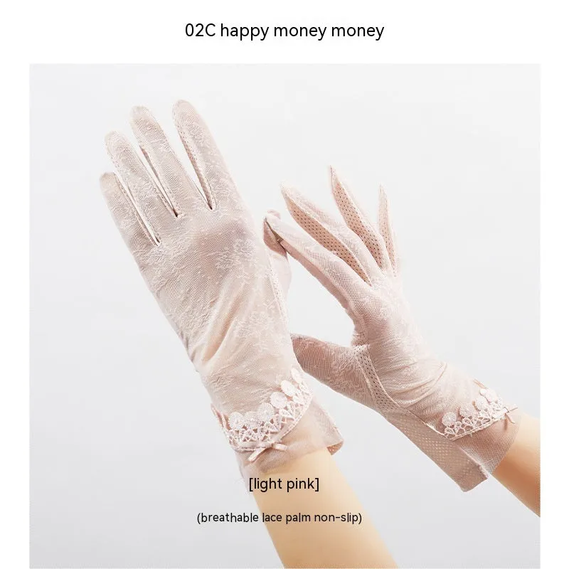 Lightweight Breathable Lace Sun Protection Gloves