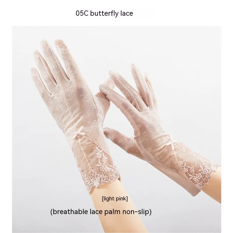 Lightweight Breathable Lace Sun Protection Gloves