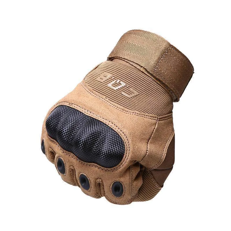 Men's Breathable Non-slip Full Finger Tactical Gloves for Outdoor Activities - CQB