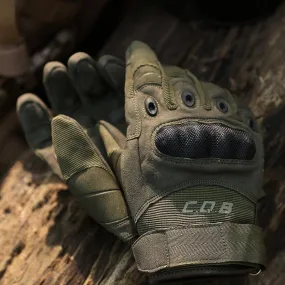 Men's Breathable Non-slip Full Finger Tactical Gloves for Outdoor Activities - CQB