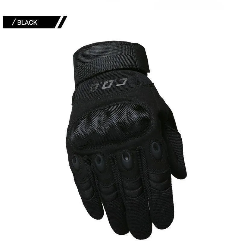 Men's Breathable Non-slip Full Finger Tactical Gloves for Outdoor Activities - CQB