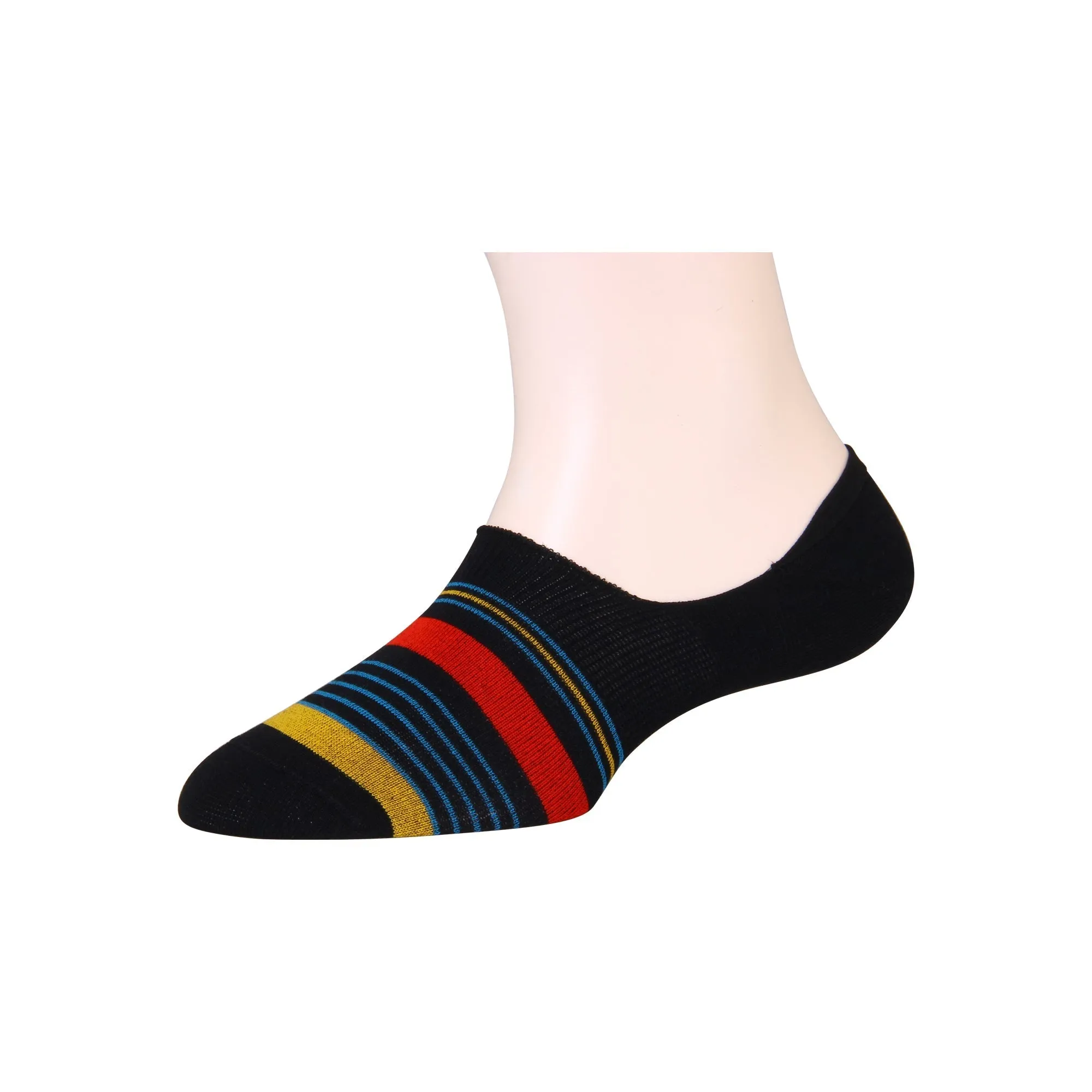 Men's Invisible/No-Show Two Big Stripe Socks