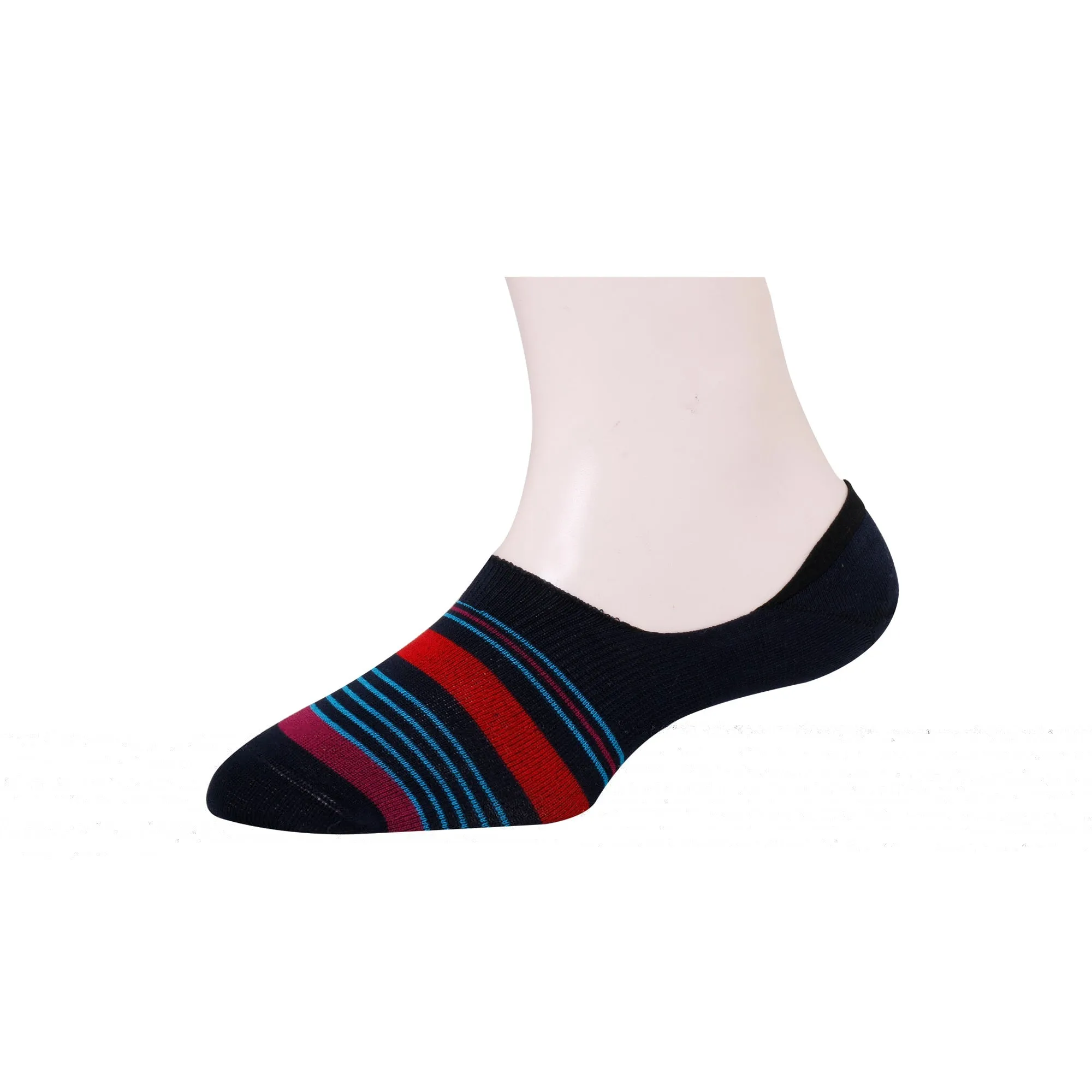 Men's Invisible/No-Show Two Big Stripe Socks