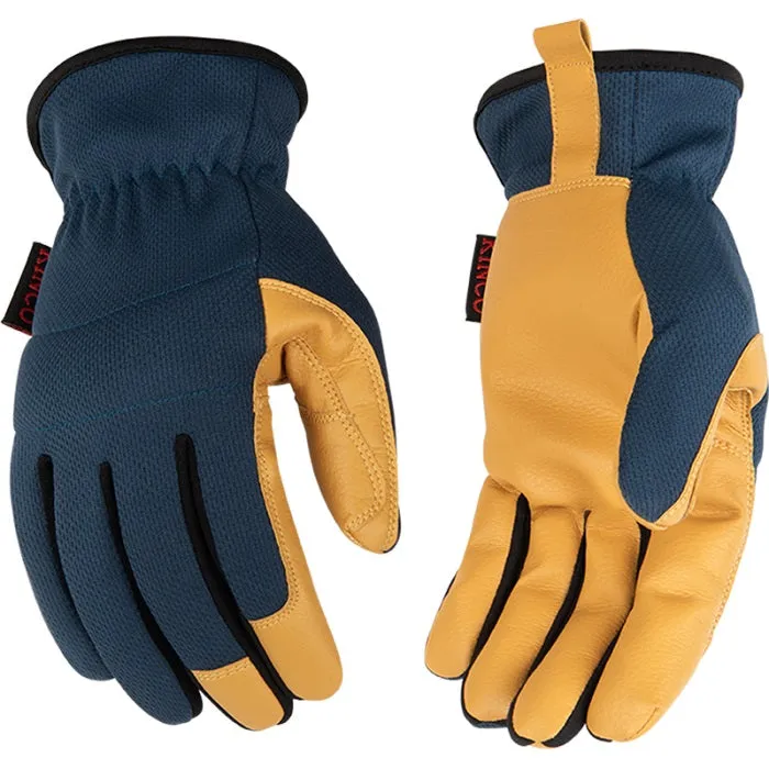 Men's KincoPro Breathable Light-Duty Blue Synthetic Gloves 2019B