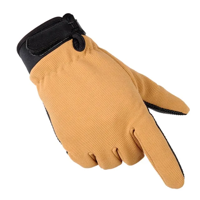 Mens Lightweight Summer Breathable Tactical Gloves Riding Non-slip Wearable Full Finger and Half Finger Gloves