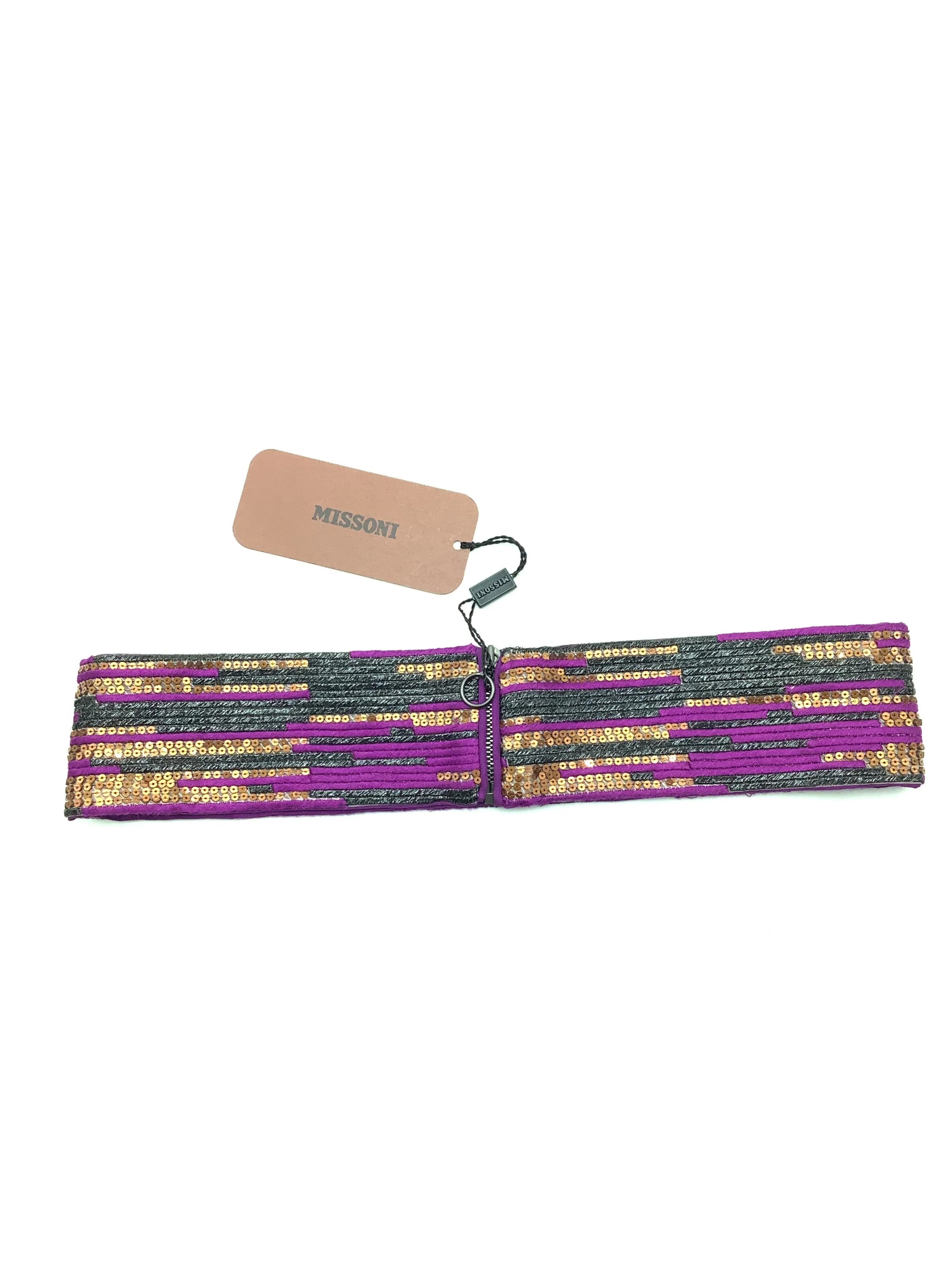 Missoni Wide Satin Sequin Belt