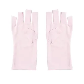 Nail Art Pink Gloves Anti UV Gloves For Gel Nail Lamp, Professional Protection Gloves For Manicures