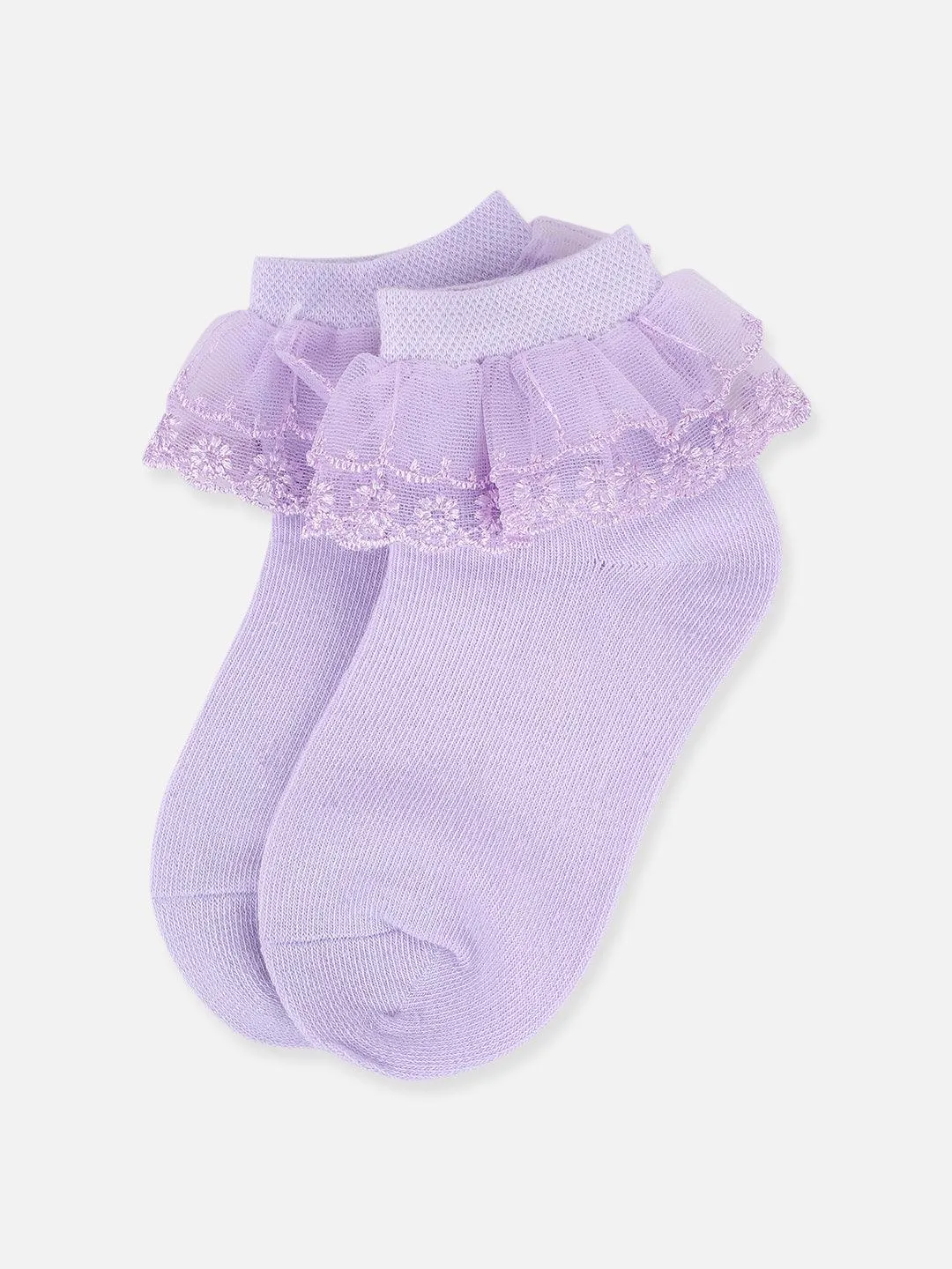 One Friday Purple Lace Socks