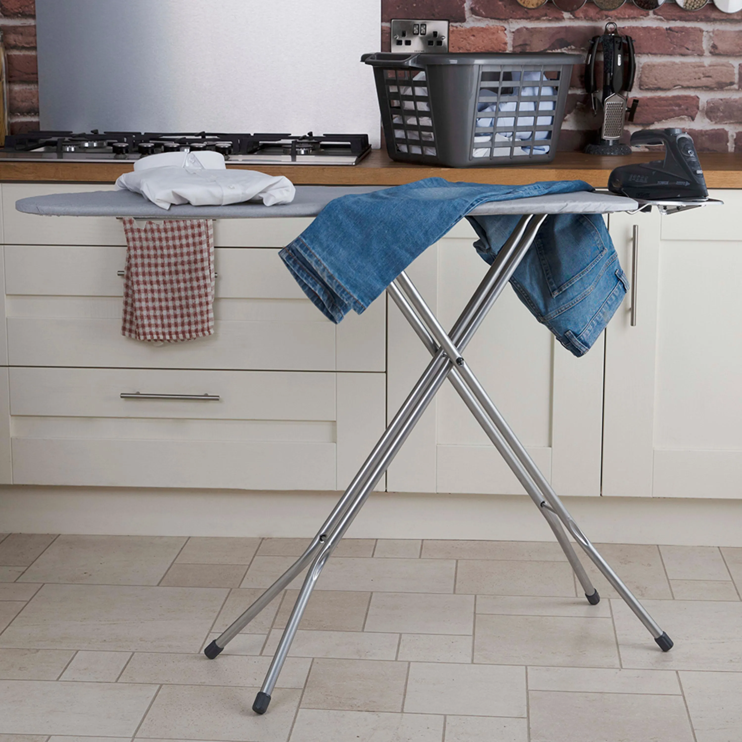 OurHouse Compact Ironing Board 90 x 30 - Grey