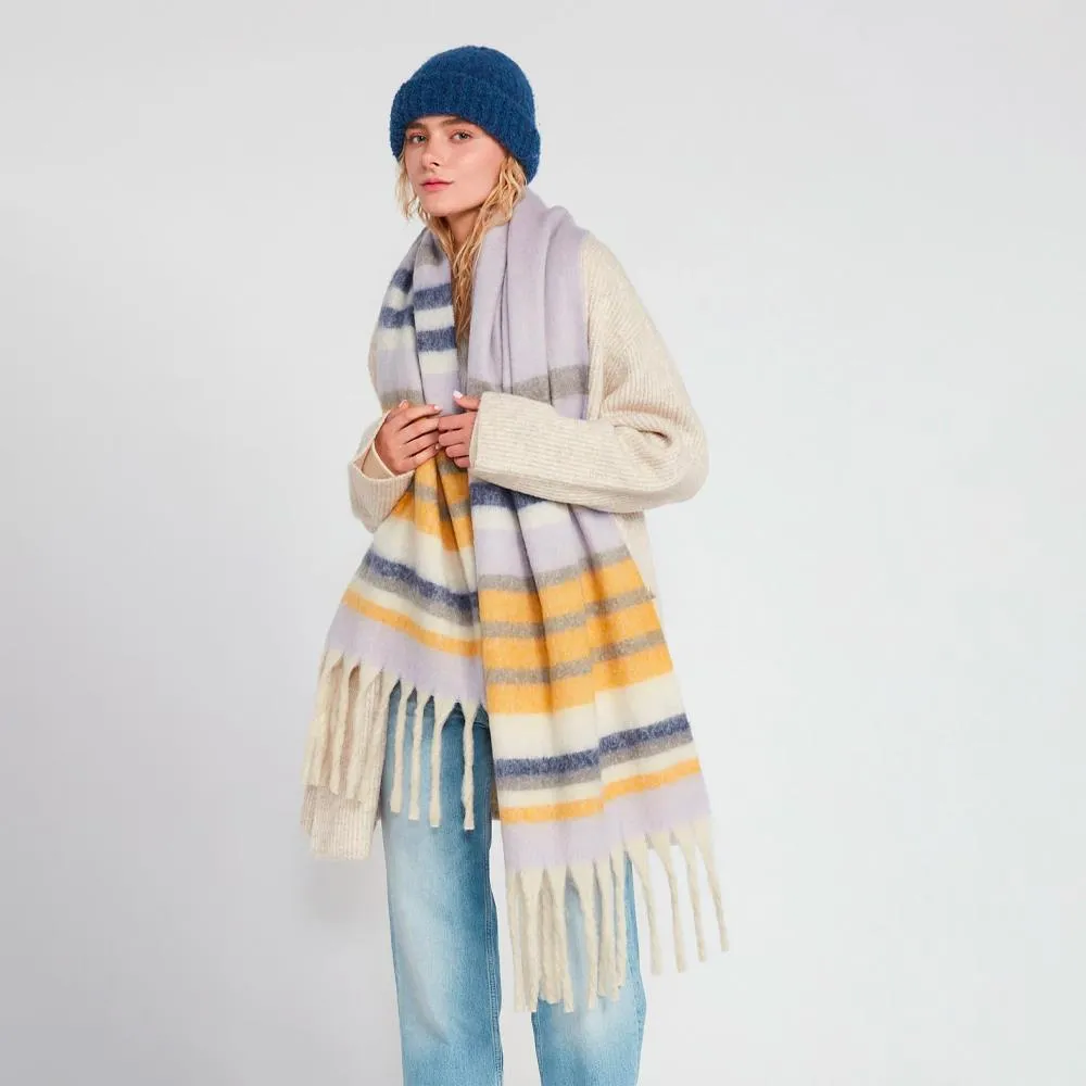 Pastel Stripe Grunge Scarf