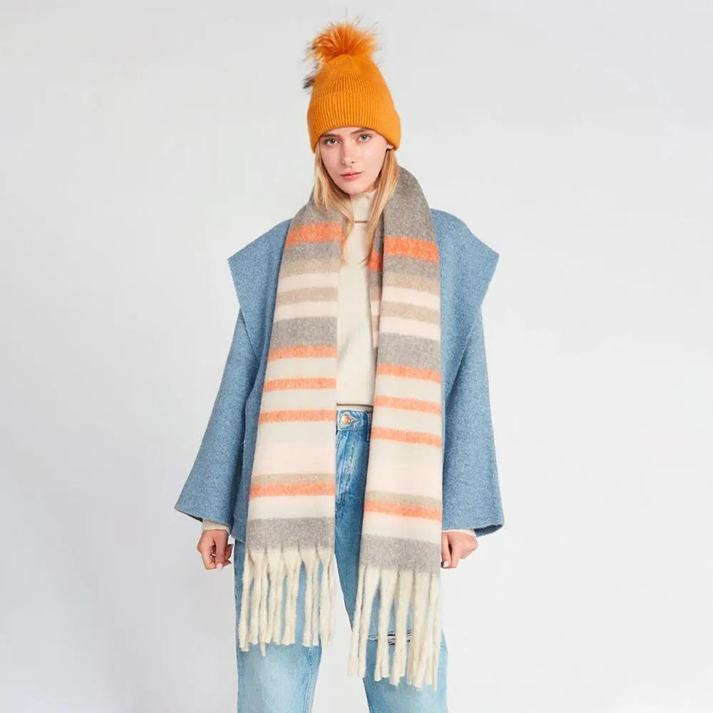 Pastel Stripe Grunge Scarf