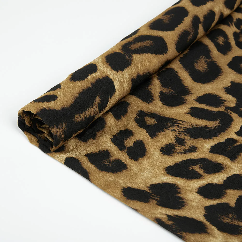 Polyester Spandex Animal Print Chiffon Fabric