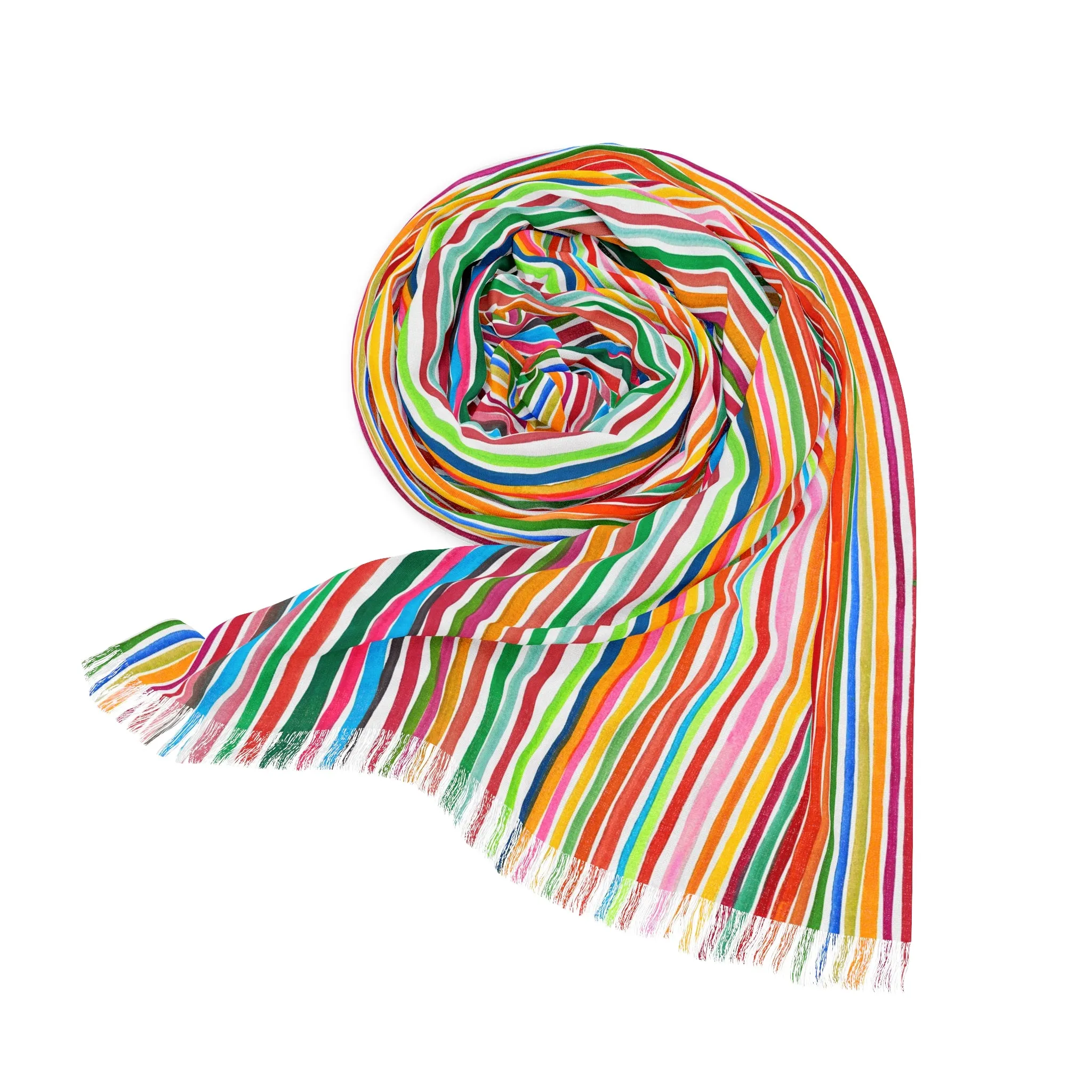 Popsicle Stripe Lightweight Scarf