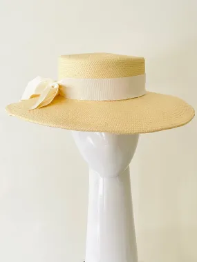 Rich Cream Panama Straw Boater