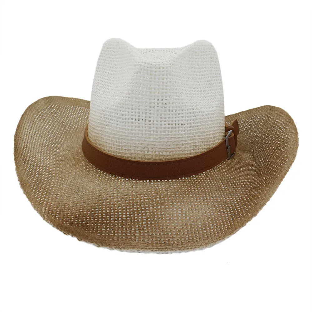 Straw Cowboy Hats Men And Women Straw Cowboy Hat Outdoor Seaside Beach Hat