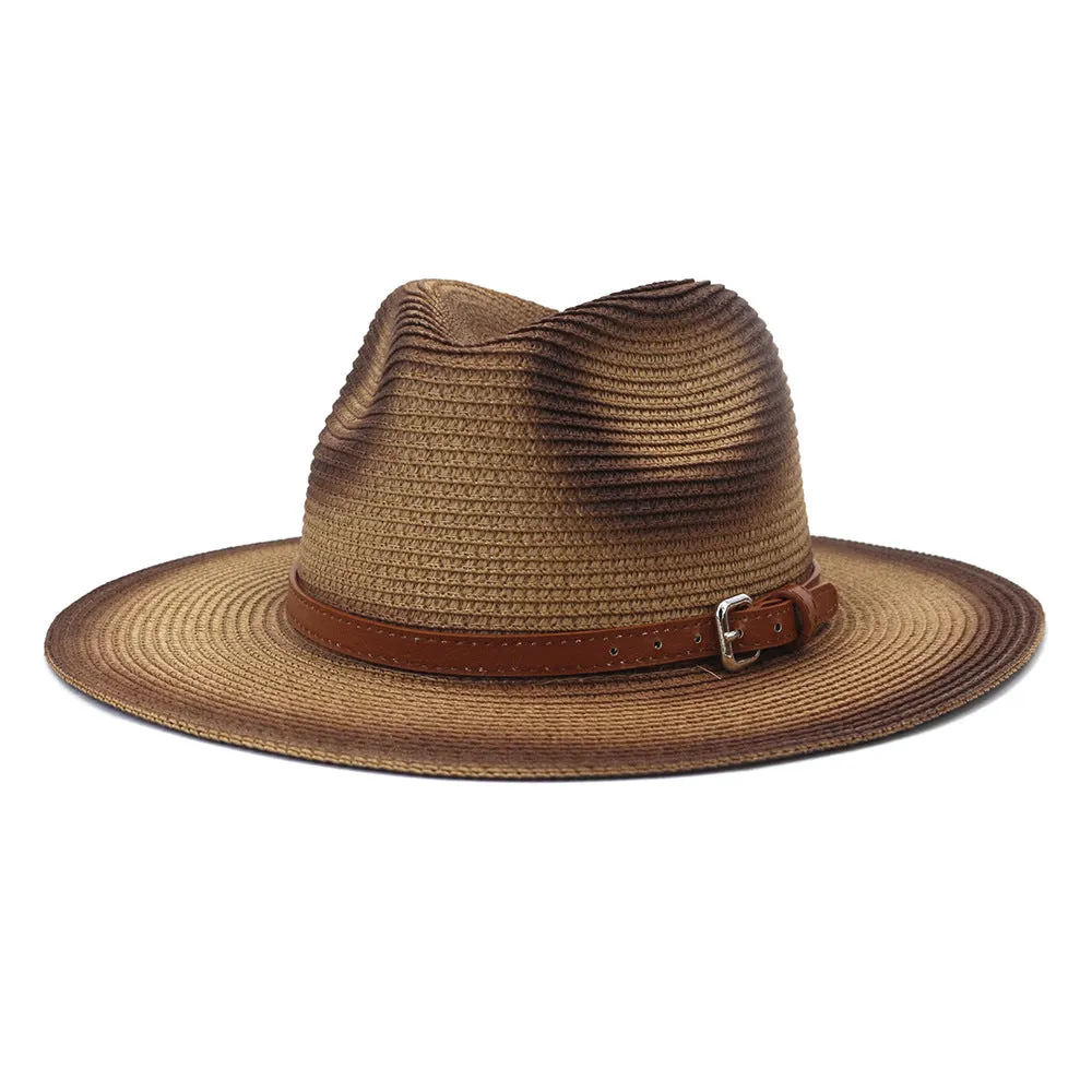 Straw Cowboy Hats Spray Paint Beach Hat New Outdoor Straw Hat