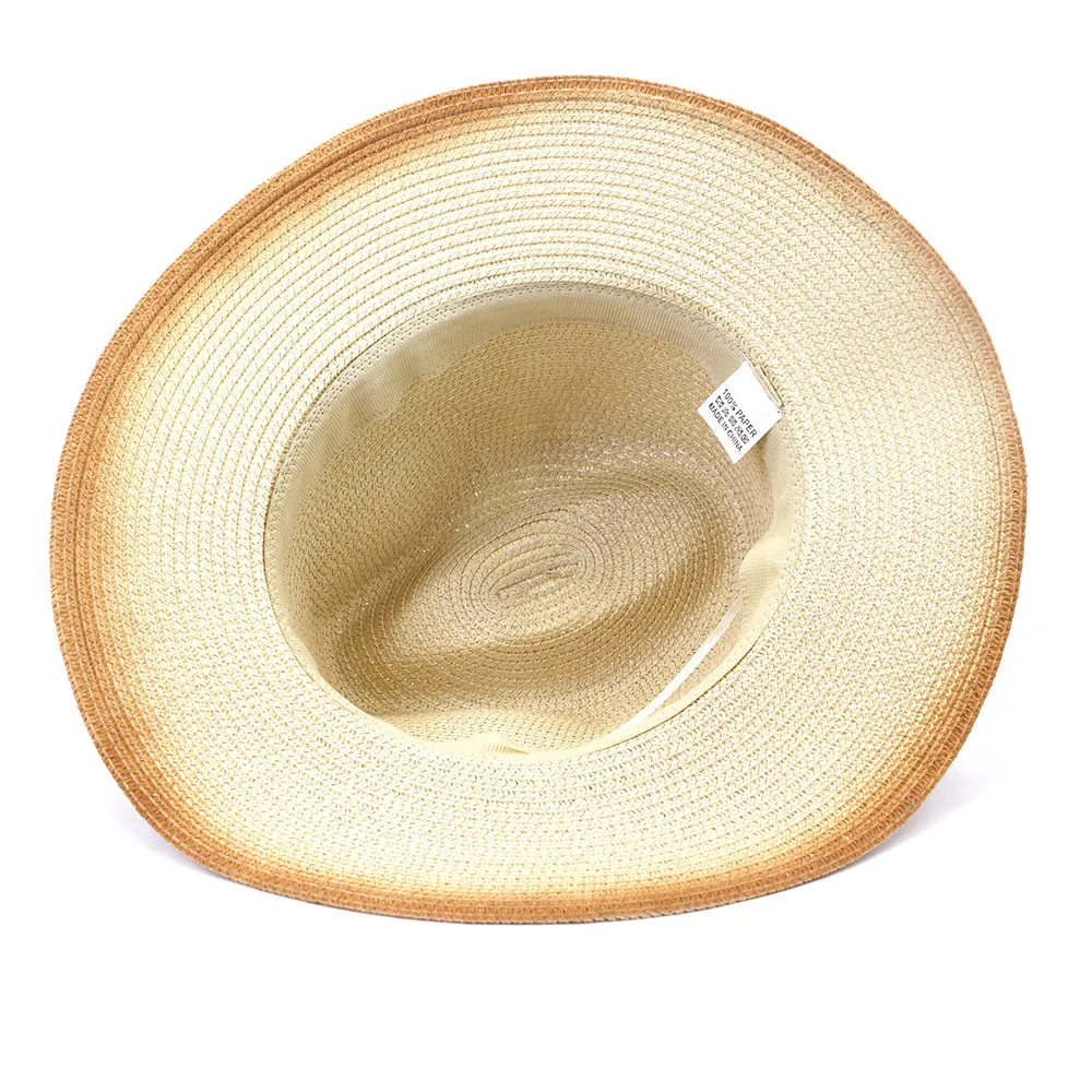 Straw Cowboy Hats Spray Paint Beach Hat New Outdoor Straw Hat