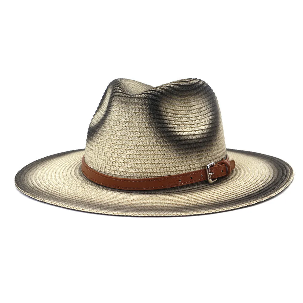 Straw Cowboy Hats Spray Paint Beach Hat New Outdoor Straw Hat