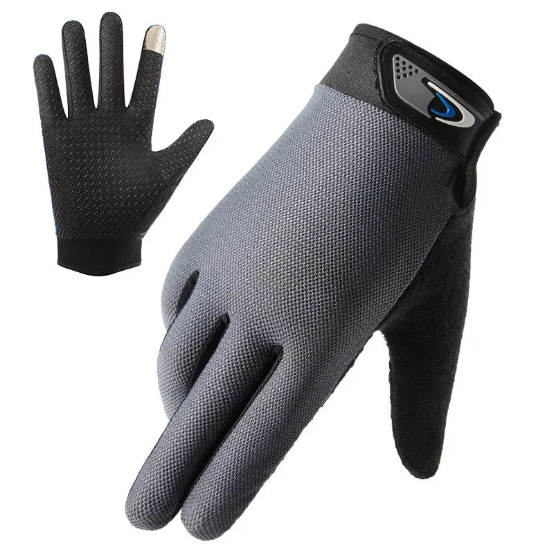 Summer Men's Fishing Gloves Anti-UV Cycling Women Two Finger Cut Male Touch Screen Angling Anti-Slip Breathable Fitness Gloves