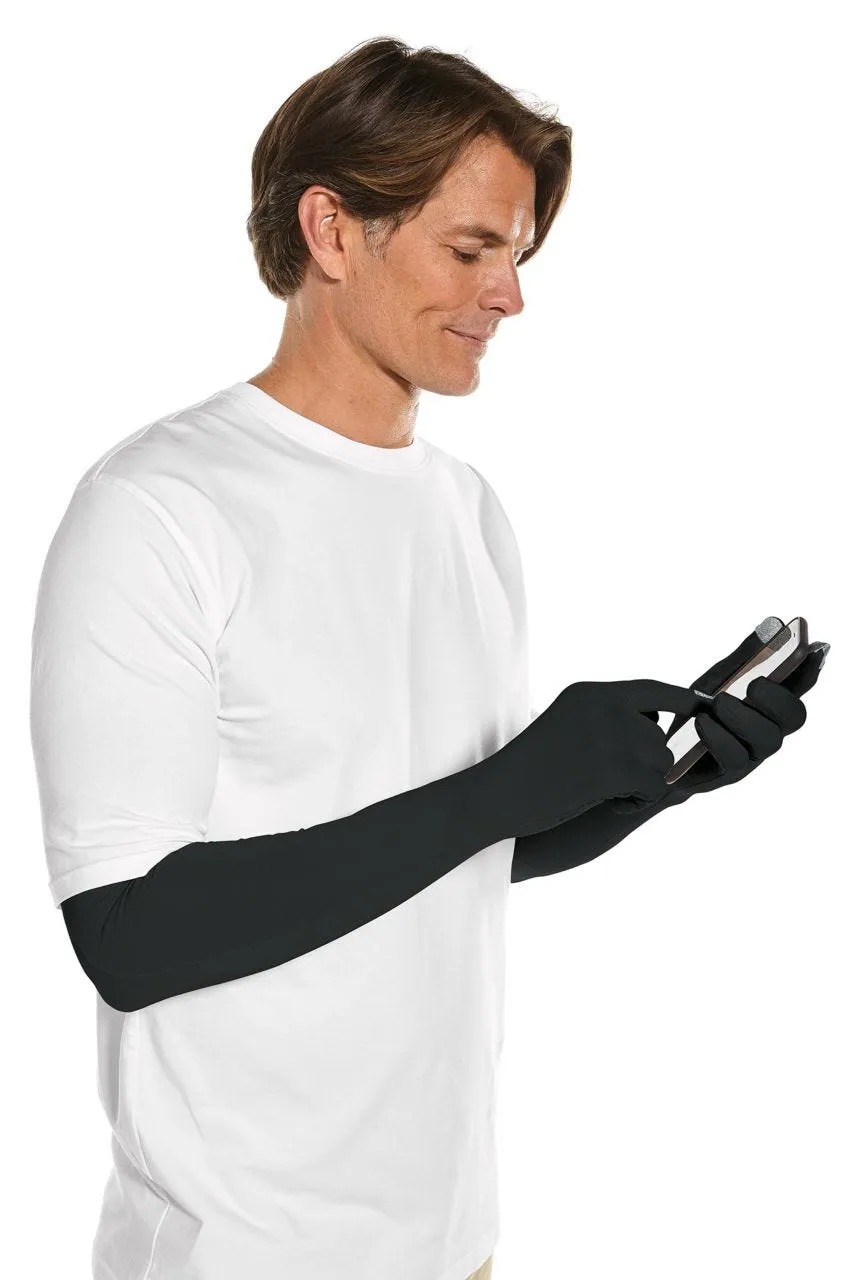 Unisex Culebra UV Long Sun Gloves  |  Black