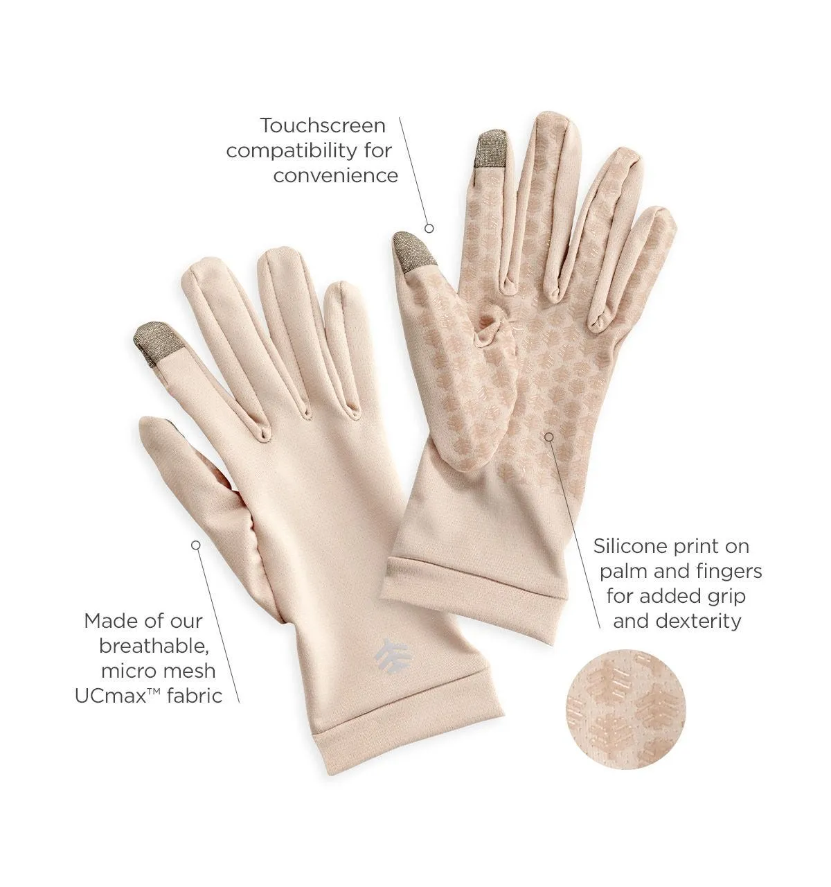 Unisex Gannett UV Gloves  |  Beige