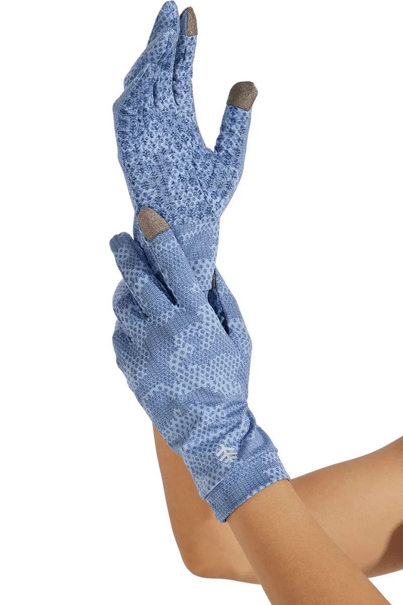 Unisex Gannett UV Gloves | Moonlight Blue Coolibar Camo