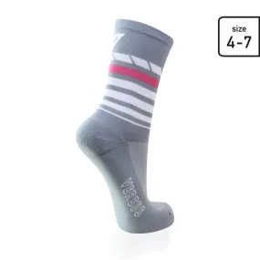 Versus Thin Cycling Socks Grey Pink White