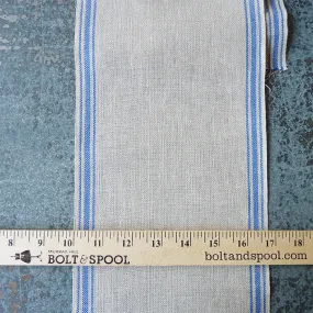 Wichelt Ticking Stripe Linen Band - Natural / Light Blue