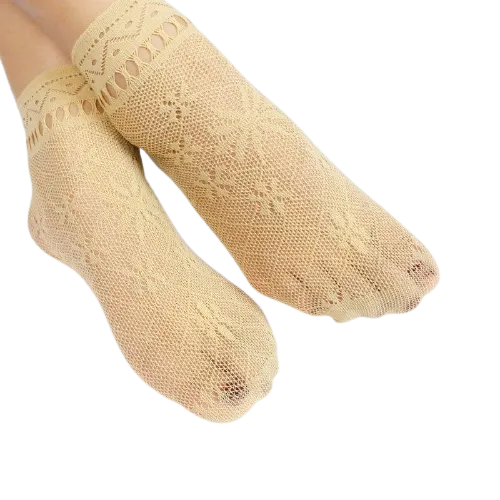 Women Mesh Silk Ultra-Thin Transparent Nylon Lace Socks