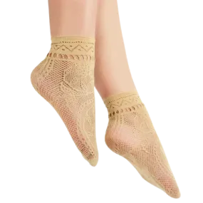 Women Mesh Silk Ultra-Thin Transparent Nylon Lace Socks