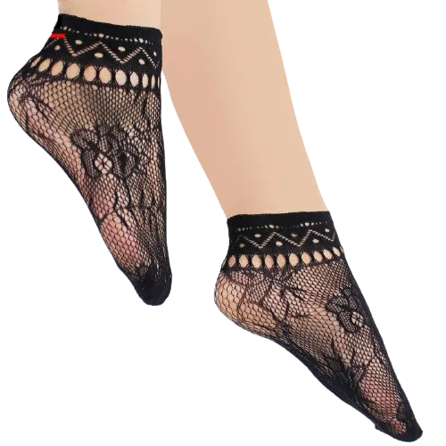 Women Mesh Silk Ultra-Thin Transparent Nylon Lace Socks