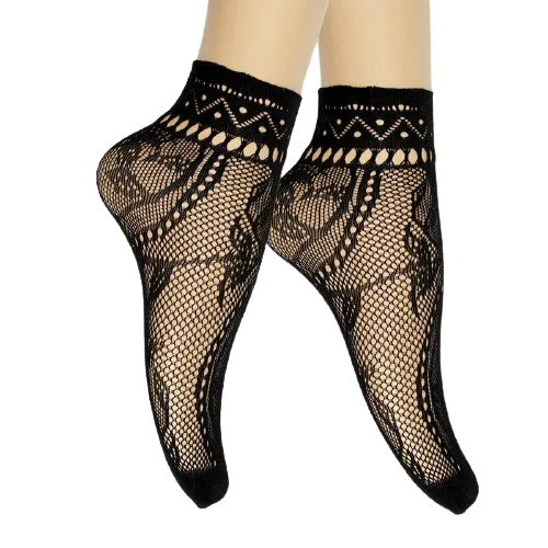 Women Mesh Silk Ultra-Thin Transparent Nylon Lace Socks