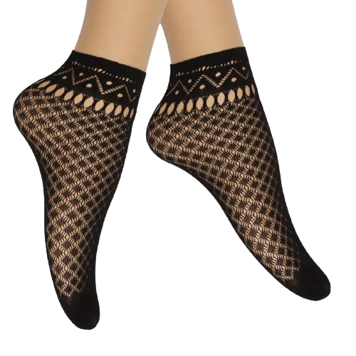 Women Mesh Silk Ultra-Thin Transparent Nylon Lace Socks