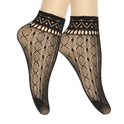 Women Mesh Silk Ultra-Thin Transparent Nylon Lace Socks