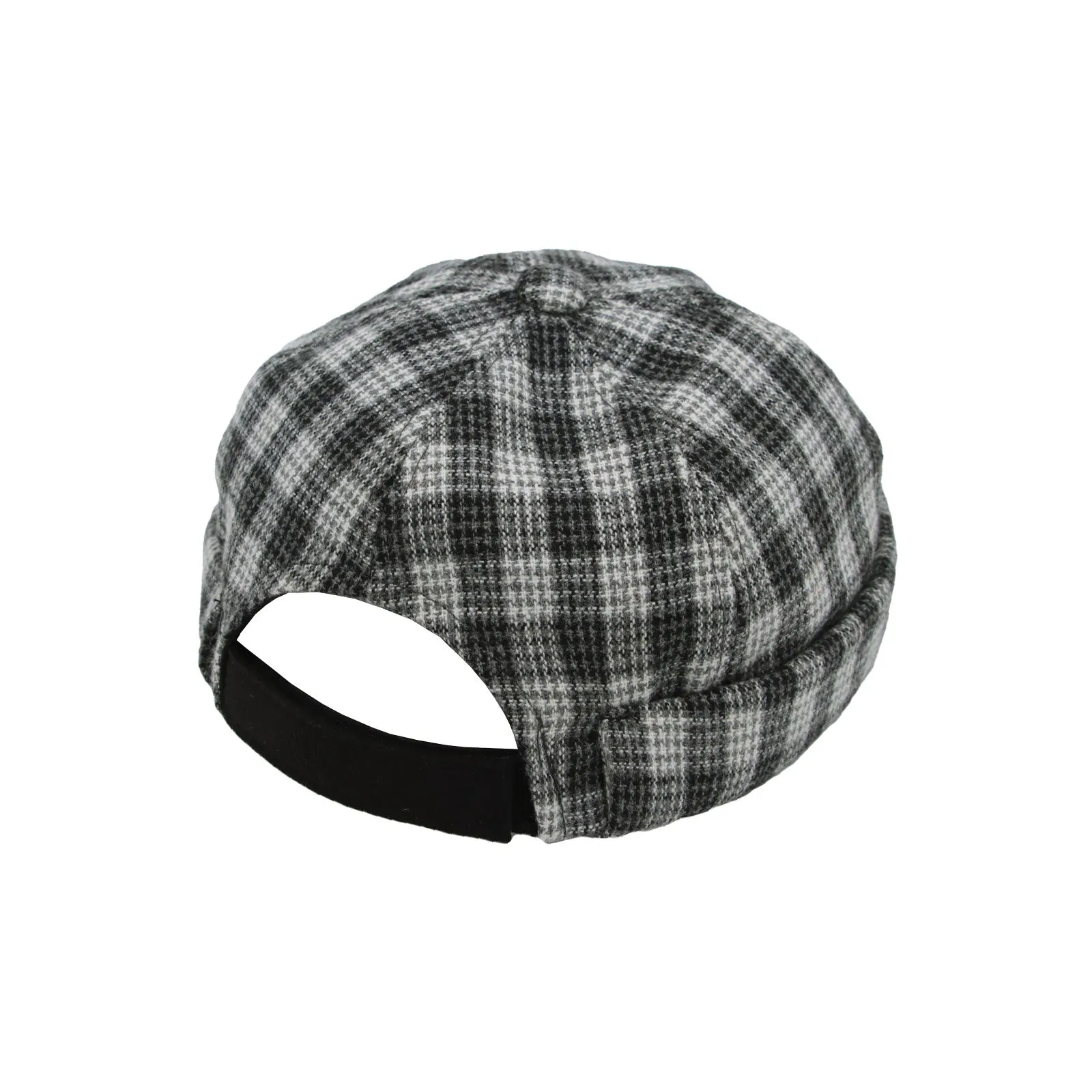 Wool Watch Cap Beanie Plaid Brimless Harbour Cuff Hat CT51166